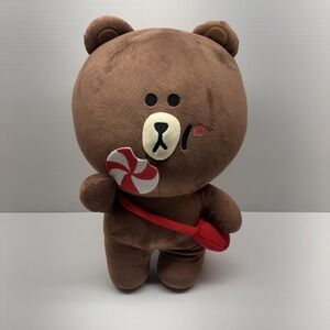 Line Friends Brown Bear in Sweetland Plush 16" With Lollipop and bag